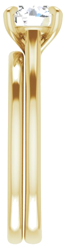 Sužadėtuvių Žiedas „Solitaire“ 585 Geltonojo Aukso Round 6.5mm (9)