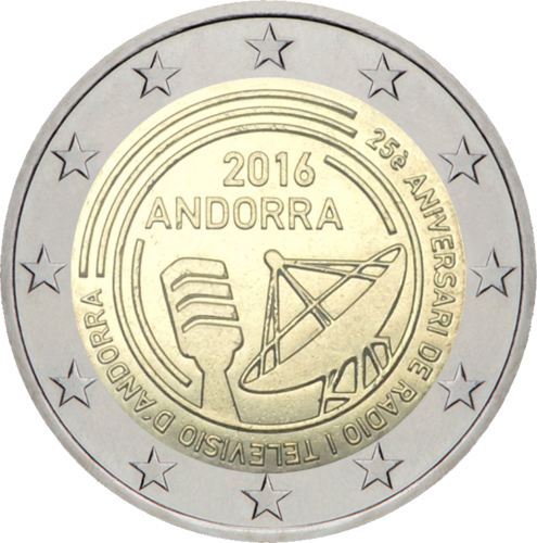 2016 Andora Radijas ir televizija 2 eurų moneta (3)
