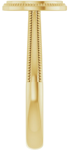 14K Yellow 8 x 6 mm Oval Engagement Ring Mounting (4)