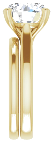 14K Yellow 10 mm Round Engagement Ring Mounting (9)