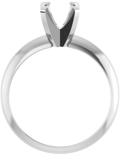 14K White 7.7x5.7 mm Oval Solitaire Engagement Ring Mounting (2)