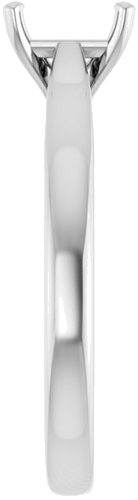 14K White 6x4 mm Emerald Engagement Ring Mounting (4)