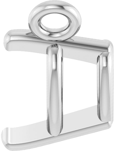 14K White 4x4 mm Heart Solitaire 16-18  Necklace Mounting (3)