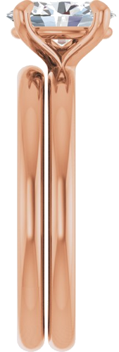 Sužadėtuvių Žiedas „Solitaire“ 585 Rožinis Aukso Oval 8mm x 6mm (9)