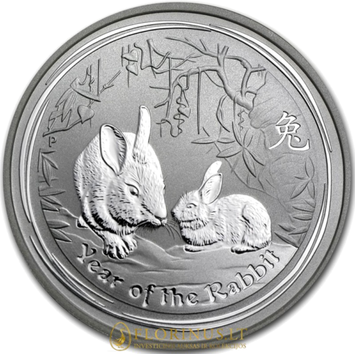 2011 Година на заека, Австралия, лунна, 1/2 унция сребърна монета (1)