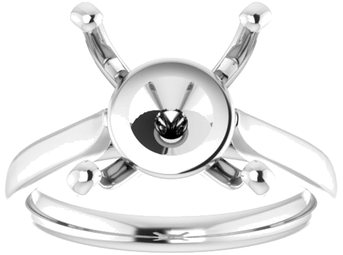 Sužadėtuvių Žiedas „Solitaire“ 950 Platinos Round 12mm (3)