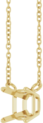 Pakabukas „Solitaire“ 585 Geltonojo Aukso Square 5.5mm (2)