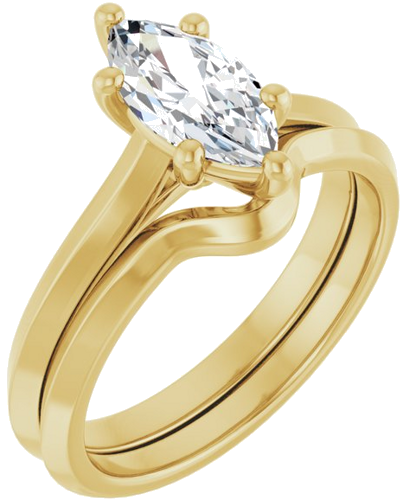 14K Yellow 10x5 mm Marquise Solitaire Engagement Ring Mounting (6)