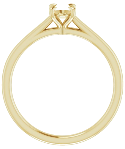 Sužadėtuvių Žiedas „Solitaire“ 585 Geltonojo Aukso Oval 6mm x 4mm (2)