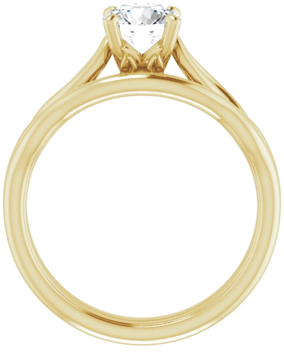 14K Yellow  6 mm Round Solitaire Engagement Ring Mounting (7)