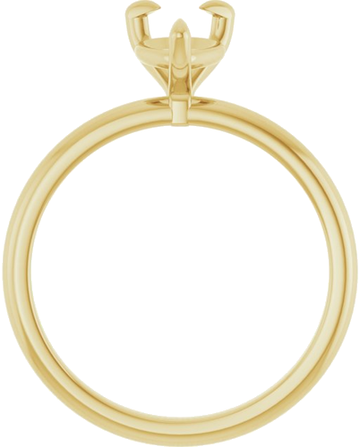 14K Yellow  8x6 mm Pear Solitaire Engagement Ring Mounting (2)