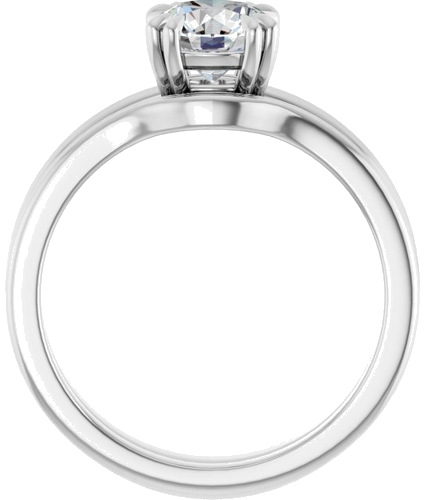 14K White 6.5 mm Round Solitaire Engagement Ring Mounting (6)
