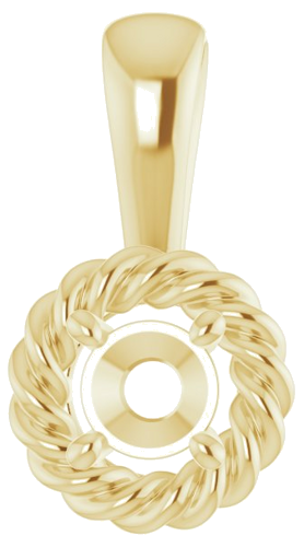 Pakabukas „Rope“ 585 Geltonojo Aukso Round 4.1mm (1)