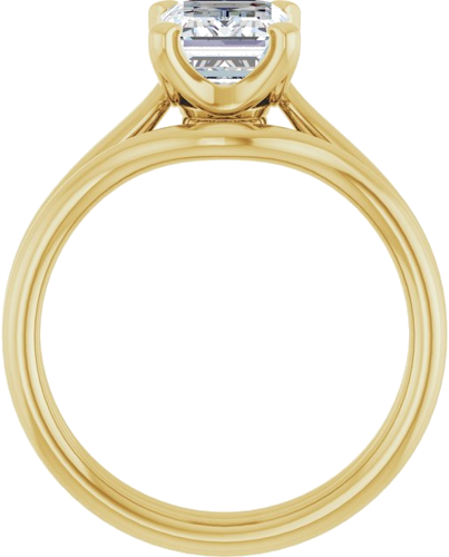 Sužadėtuvių Žiedas „Solitaire“ 585 Geltonojo Aukso Emerald 8mm x 6mm (7)