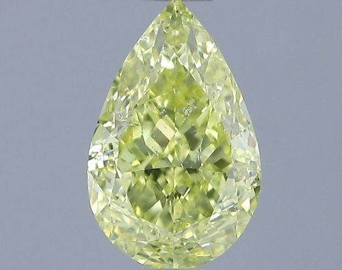 1.0 carat Fancy Intense Yellow-SI2 Natūralus Pear Deimantas (1)