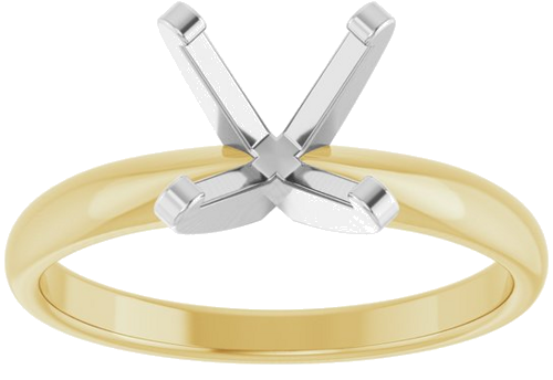 Sužadėtuvių Žiedas „Solitaire“ 585 Baltojo Ir Geltonojo Aukso Round 8mm (3)