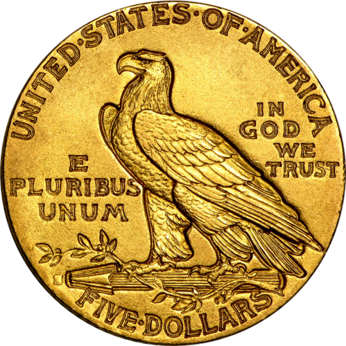 5 Dollars Indian gold coin USA (2)