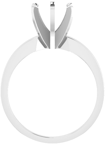 Sužadėtuvių Žiedas „Solitaire“ 585 Baltojo Aukso Round 7.3mm x 7.7mm (2)