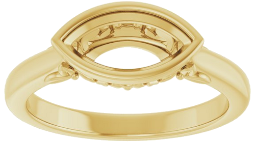 14K Yellow 10x5 mm Marquise Solitaire Engagement Ring Mounting (3)