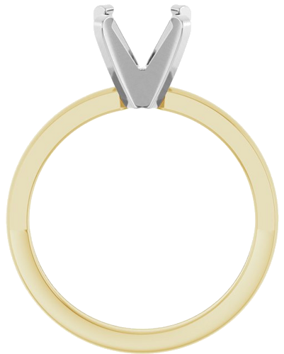 Sužadėtuvių Žiedas „Solitaire“ 585 Baltojo Ir Geltonojo Aukso Round 7.6mm (2)