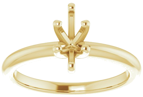 14K Yellow  8x4 mm Marquise Solitaire Engagement Ring Mounting (3)