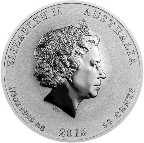 1/2 oz Год Собаки 2018 (Lunar II) Австралия серебряная монета (2)