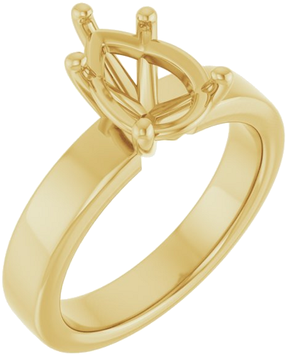 14K Yellow 10x7 mm Pear Solitaire Engagement Ring Mounting (1)