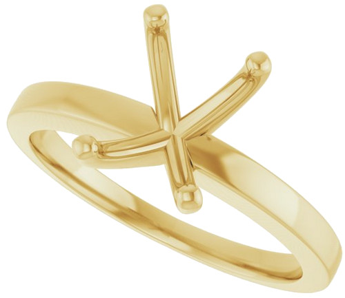 Sužadėtuvių Žiedas „Solitaire“ 585 Geltonojo Aukso Emerald 8mm x 6mm (5)