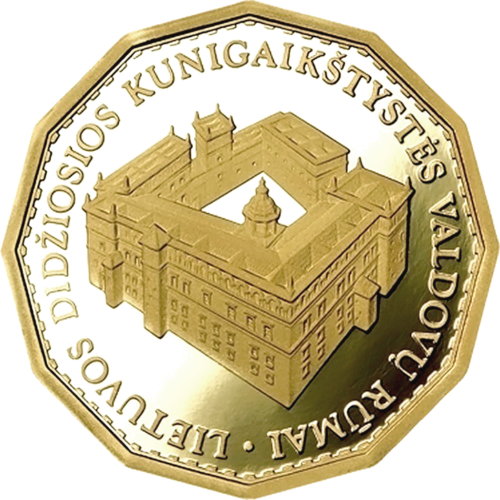 2005 Литва Златна монета от 500 литаса Кралски дворец (1)