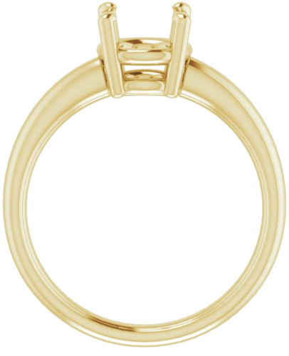 14K Yellow 7.4 mm Round Engagement Ring Mounting (2)