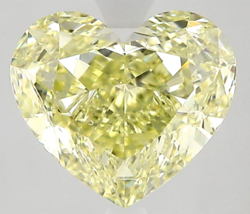 2.51 carat Fancy Light Yellow-VS2 Natūralus Heart Deimantas (1)