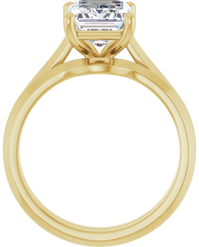 Sužadėtuvių Žiedas „Solitaire“ 585 Geltonojo Aukso Emerald 9mm x 7mm (7)