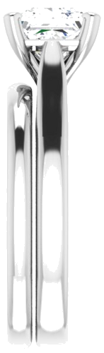 Sužadėtuvių Žiedas „Solitaire“ 585 Baltojo Aukso Square 6mm (9)