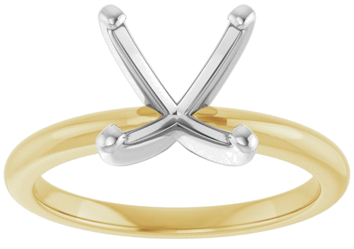 Sužadėtuvių Žiedas „Solitaire“ 585 Baltojo Ir Geltonojo Aukso Square 7mm (3)