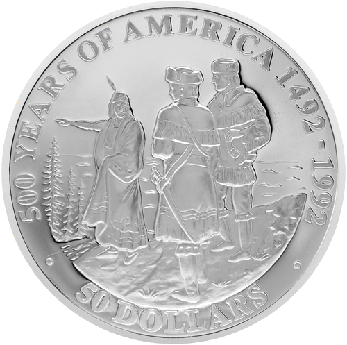 50 Dollars American Jubilee 1992 Cook Islands Silver Coin (1)