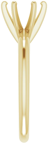 Sužadėtuvių Žiedas „Solitaire“ 585 Geltonojo Aukso Round 7.3mm x 7.7mm (6)