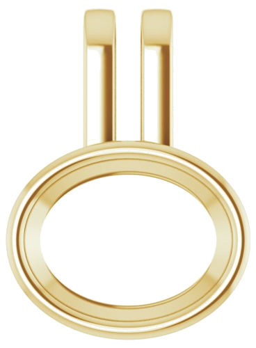 14K Yellow 9x7 mm Oval Pendant Mounting (1)