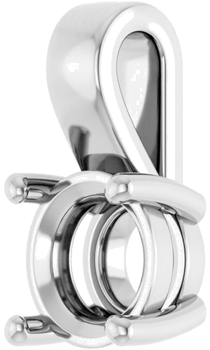 14K White 7 mm Round Pendant Mounting (2)