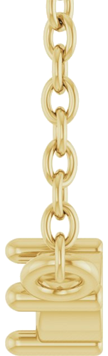 14K Yellow 2 mm Round 1-Stone Family Bar 18  Necklace (3)