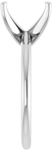 Sterling Silver  9x7 mm Emerald Solitaire Engagement Ring Mounting (4)