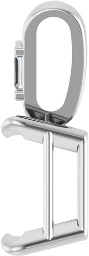 Pakabukas „Accented“ 585 Baltojo Aukso Emerald 7mm x 5mm (3)