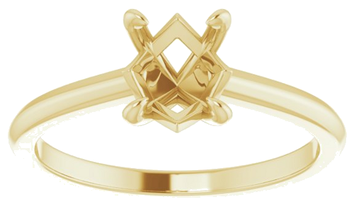 Sužadėtuvių Žiedas „Solitaire“ 585 Geltonojo Aukso Oval 8mm x 6mm (3)