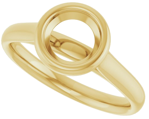 Sužadėtuvių Žiedas „Bezel-Set Solitaire“ 585 Geltonojo Aukso Round 6.5mm (5)