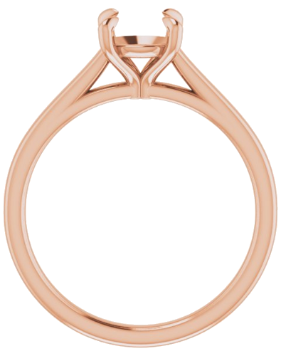 14K Rose  6.5 mm Round Solitaire Engagement Ring Mounting (2)