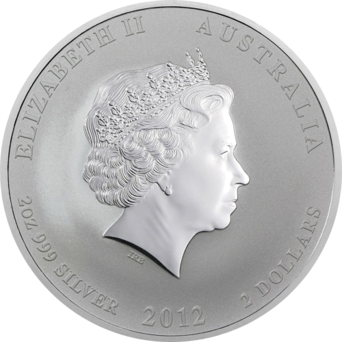 2 oz Год Дракона 2012 (Lunar II) Австралия серебряная монета (2)
