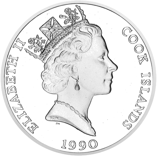 50 долларов Американский бизон 1990 Кука острова серебряная монета (2)