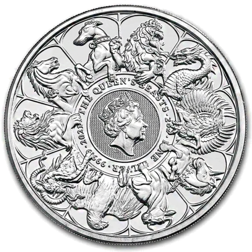 2 oz Queen Heraldic Beasts (Completer) 2021 Great Britain Silver Coin (1)