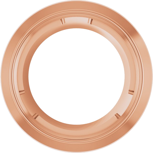 14K Rose 6 mm Round Slide Pendant Mounting (1)