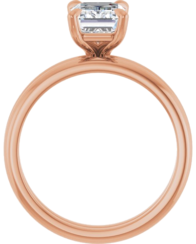 Sužadėtuvių Žiedas „Solitaire“ 585 Rožinis Aukso Emerald 8mm x 6mm (7)