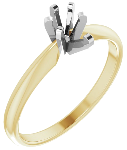 Sužadėtuvių Žiedas „Solitaire“ 585 Baltojo Ir Geltonojo Aukso Pear Shape 6mm x 4mm (1)